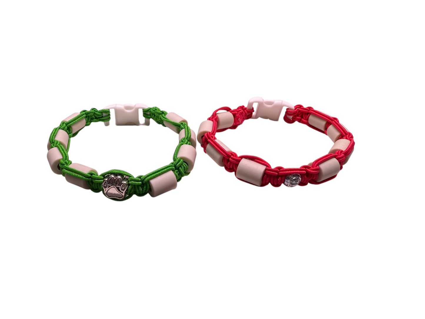 Giftfria elastiska fästinghalsband/armband till katt och människa